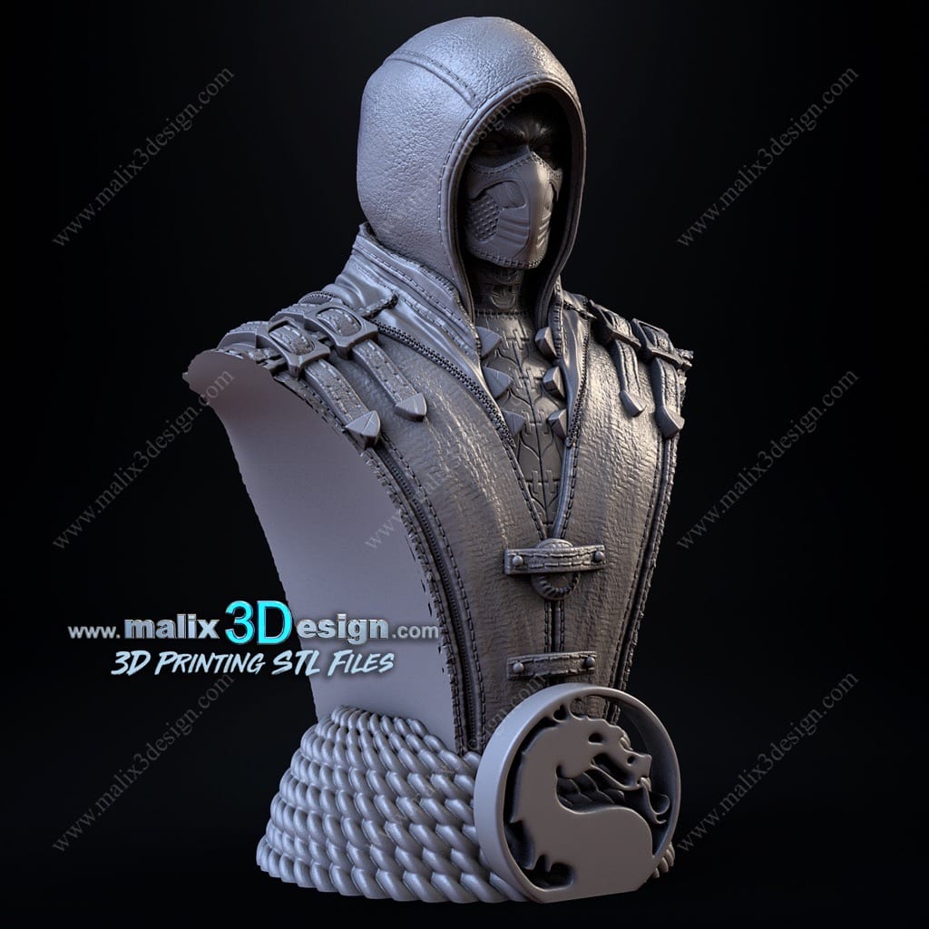 P站图纸印象馆 Sanix3d 真人快打 蝎子 Sanix3d 真人快打 蝎子