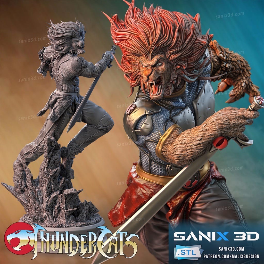 P站图纸印象馆 Sanix3d 霹雳猫 狮猫 Sanix3d 霹雳猫 狮猫