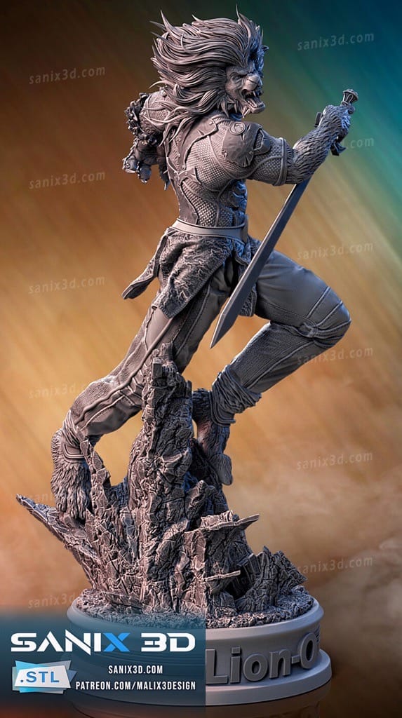 P站图纸印象馆 Sanix3d 霹雳猫 狮猫 Sanix3d 霹雳猫 狮猫