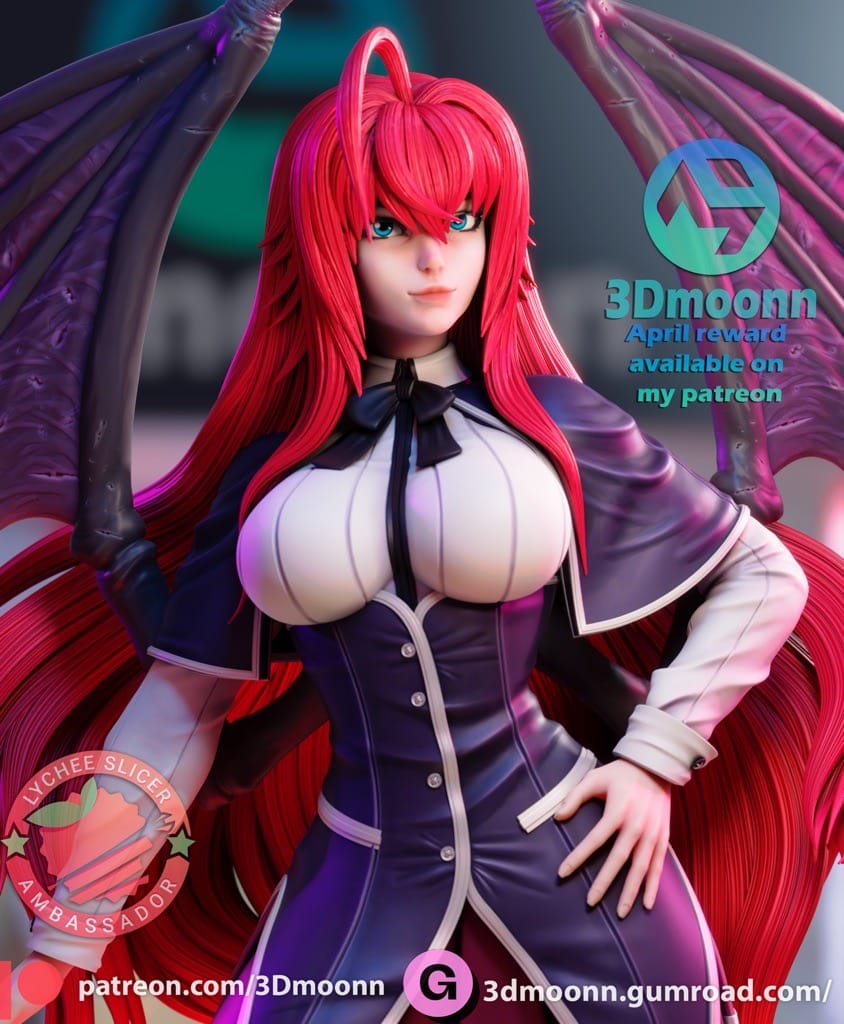 P站图纸印象馆 3Dmoonn 恶魔高中 莉雅丝·吉蒙里 3Dmoonn 恶魔高中 莉雅丝·吉蒙里