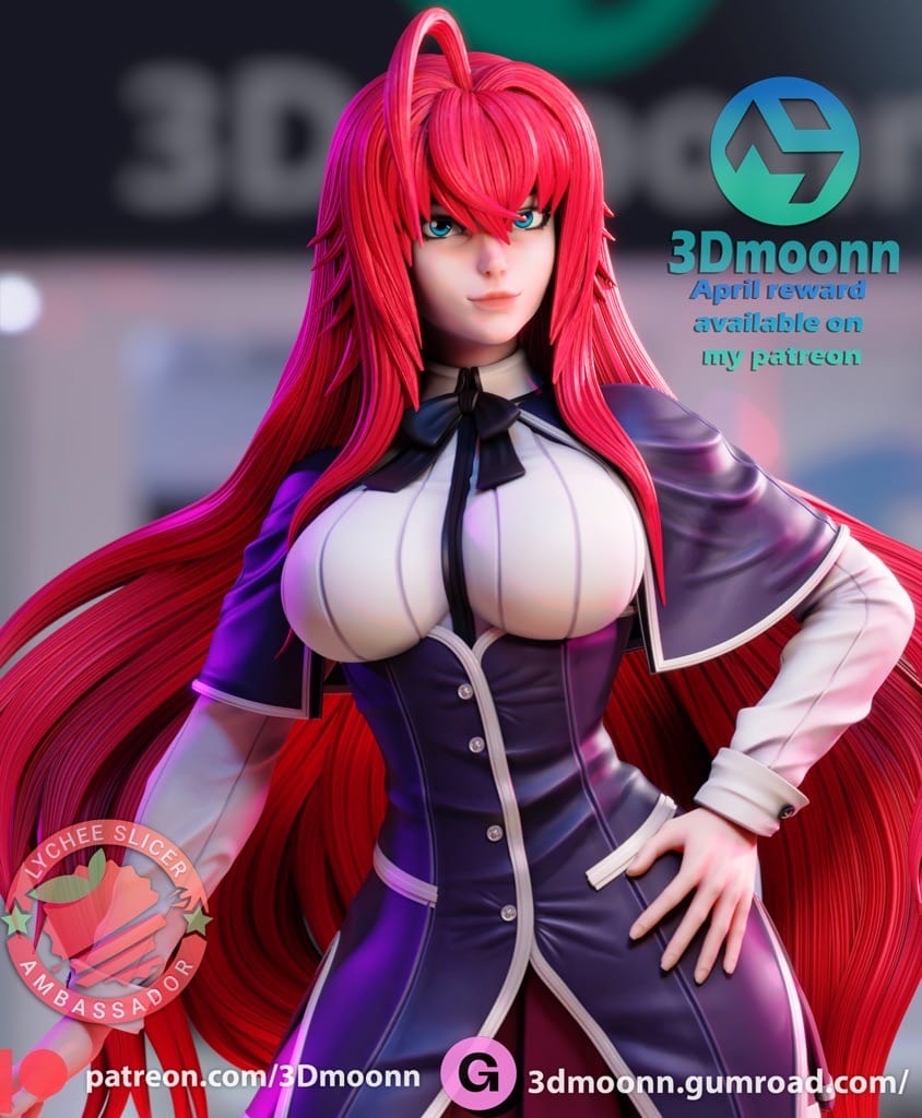 P站图纸印象馆 3Dmoonn 恶魔高中 莉雅丝·吉蒙里 3Dmoonn 恶魔高中 莉雅丝·吉蒙里