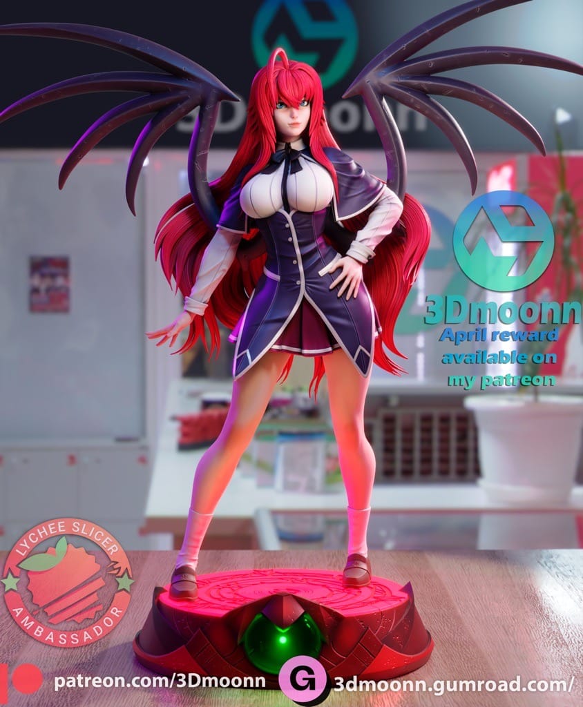 P站图纸印象馆 3Dmoonn 恶魔高中 莉雅丝·吉蒙里 3Dmoonn 恶魔高中 莉雅丝·吉蒙里