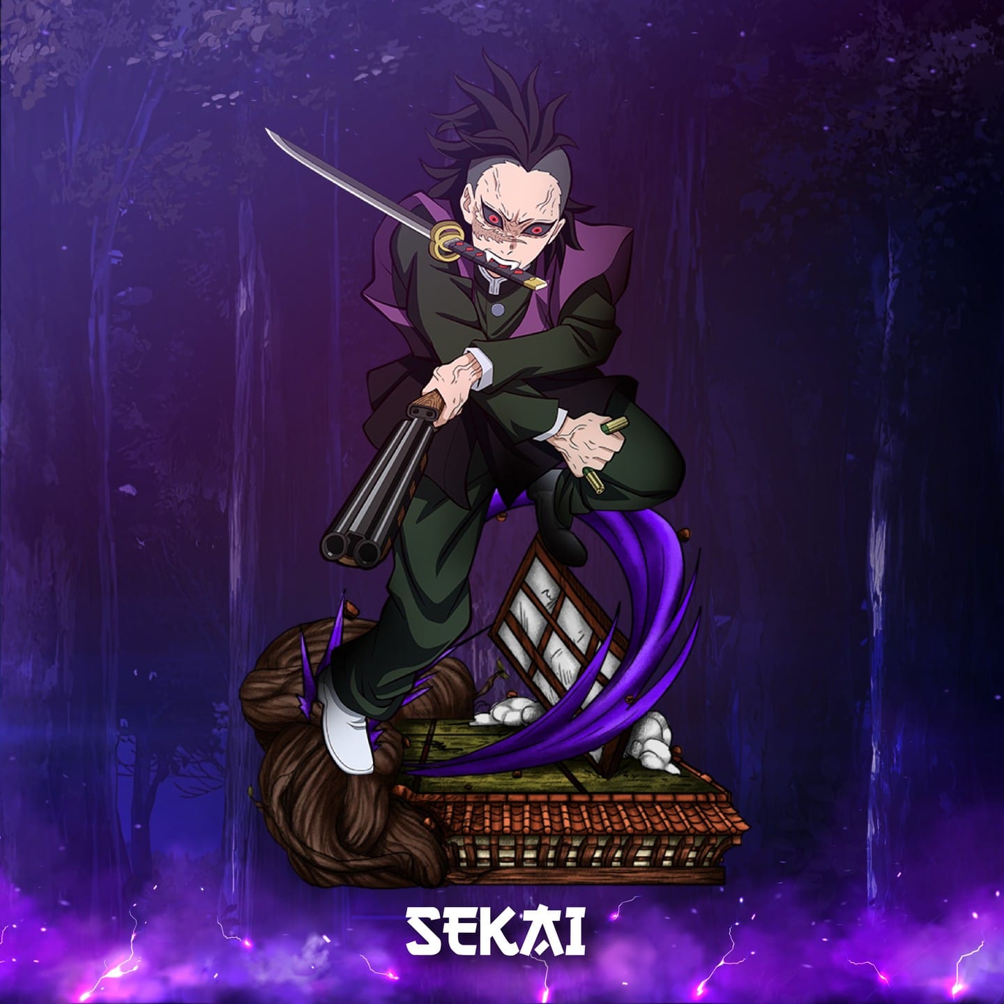 P站图纸印象馆 Sekai 鬼灭之刃 不死川玄弥 Sekai 鬼灭之刃 不死川玄弥