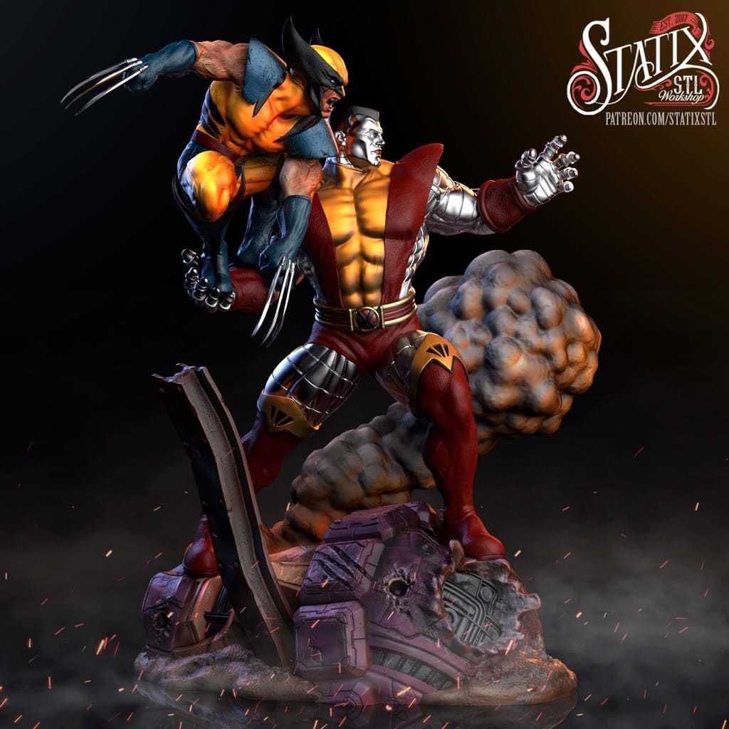 P站图纸印象馆 STATIX 漫威 钢力士和金刚狼 STATIX 漫威 钢力士和金刚狼