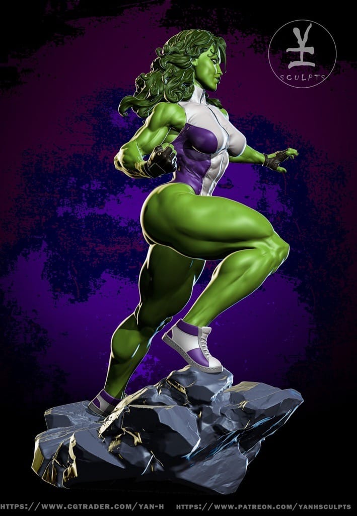 P站图纸印象馆 Yan H 漫威 女绿巨人 Yan H 漫威 女绿巨人