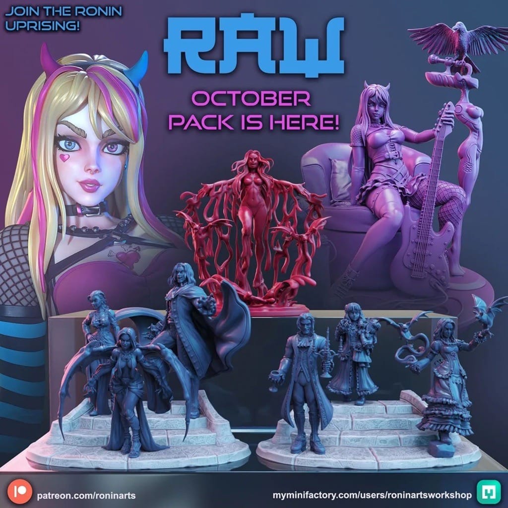 P站图纸印象馆 Ronin Arts 2023年10月图纸包 Ronin Arts 2023年10月图纸包