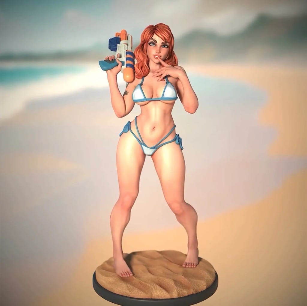 P站图纸印象馆 Ronin Arts 拿水枪的碧翠丝 Ronin Arts 拿水枪的碧翠丝