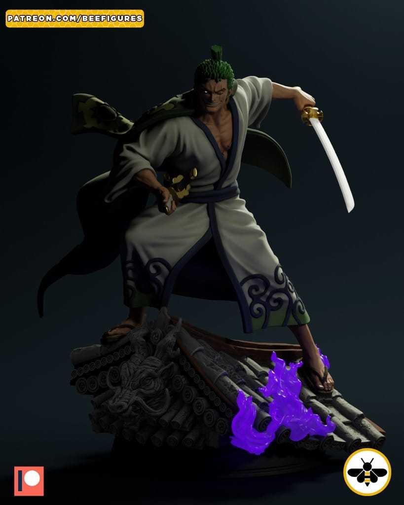 P站图纸印象馆 Bee Figures 海贼王 罗罗诺亚·索隆 Bee Figures 海贼王 罗罗诺亚·索隆