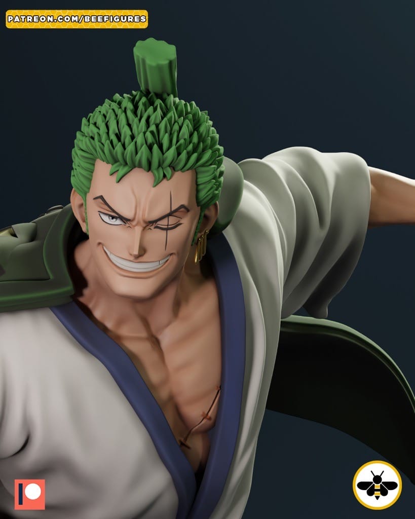 P站图纸印象馆 Bee Figures 海贼王 罗罗诺亚·索隆 Bee Figures 海贼王 罗罗诺亚·索隆