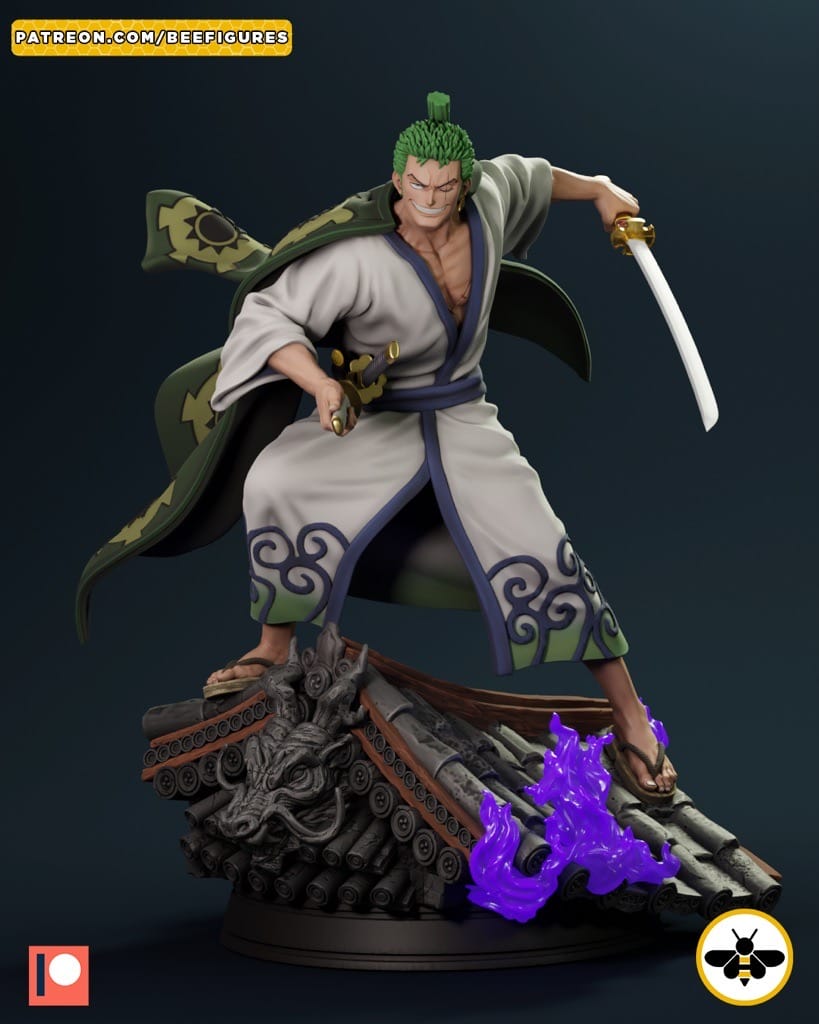 P站图纸印象馆 Bee Figures 海贼王 罗罗诺亚·索隆 Bee Figures 海贼王 罗罗诺亚·索隆