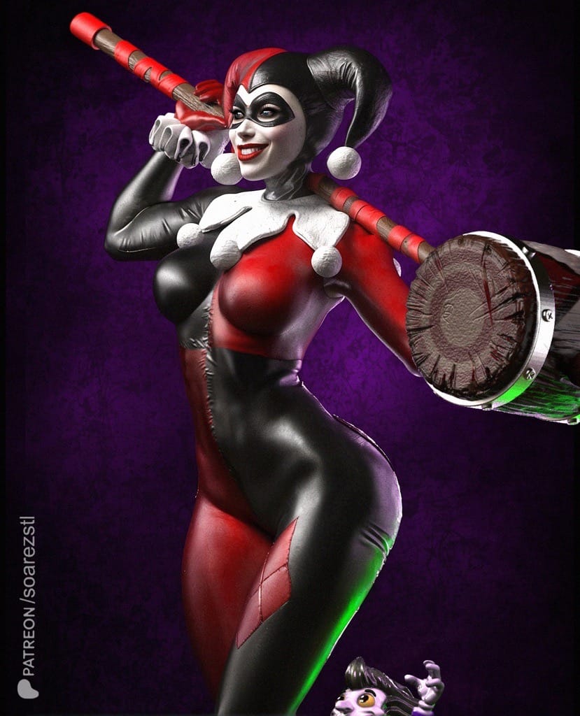 P站图纸印象馆 Soarez3D DC漫画 小丑女哈莉·奎茵 Soarez3D DC漫画 小丑女哈莉·奎茵