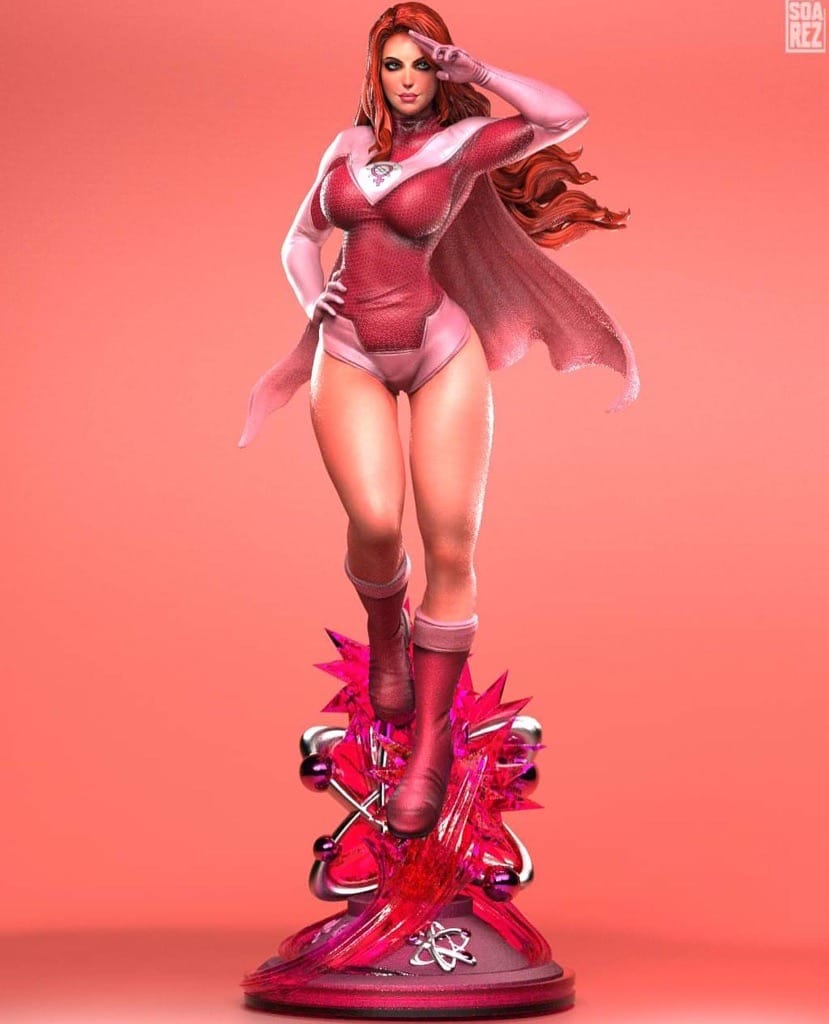 P站图纸印象馆 Soarez3D 无敌少侠 原子女侠伊芙 Soarez3D 无敌少侠 原子女侠伊芙