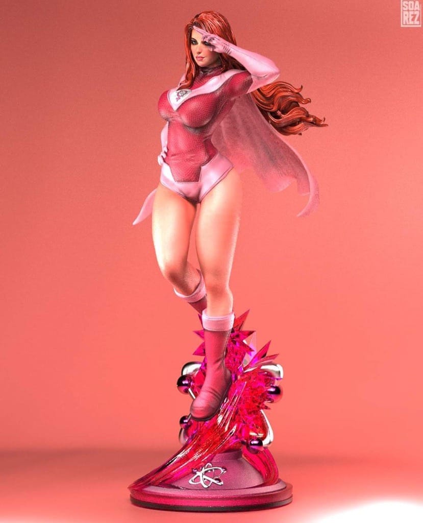 P站图纸印象馆 Soarez3D 无敌少侠 原子女侠伊芙 Soarez3D 无敌少侠 原子女侠伊芙