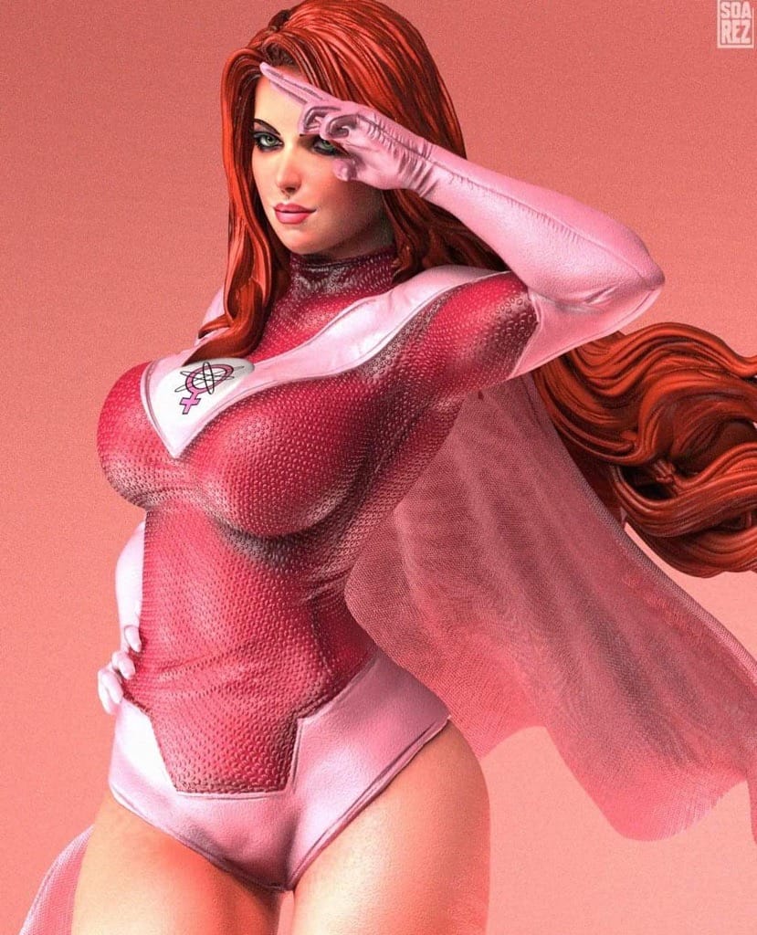 P站图纸印象馆 Soarez3D 无敌少侠 原子女侠伊芙 Soarez3D 无敌少侠 原子女侠伊芙