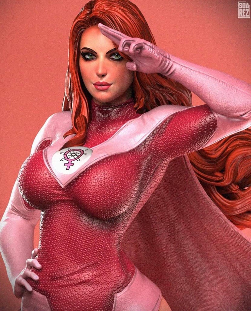 P站图纸印象馆 Soarez3D 无敌少侠 原子女侠伊芙 Soarez3D 无敌少侠 原子女侠伊芙