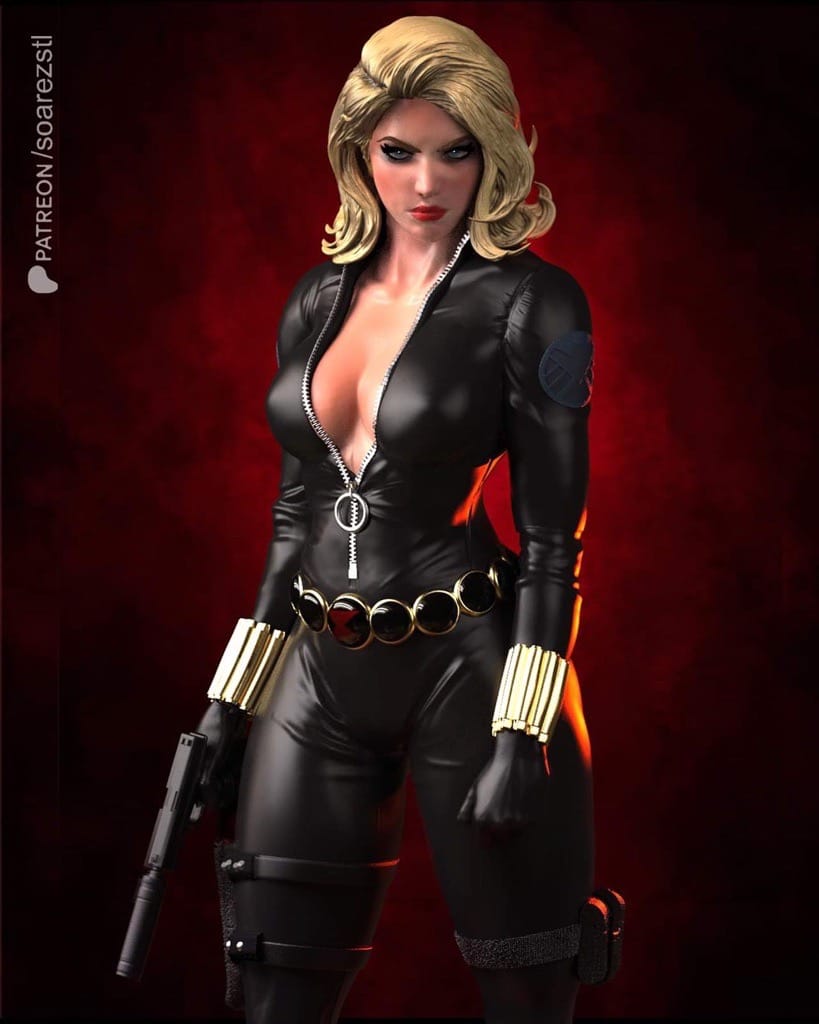 P站图纸印象馆 Soarez3D 漫威 黑寡妇 Soarez3D 漫威 黑寡妇