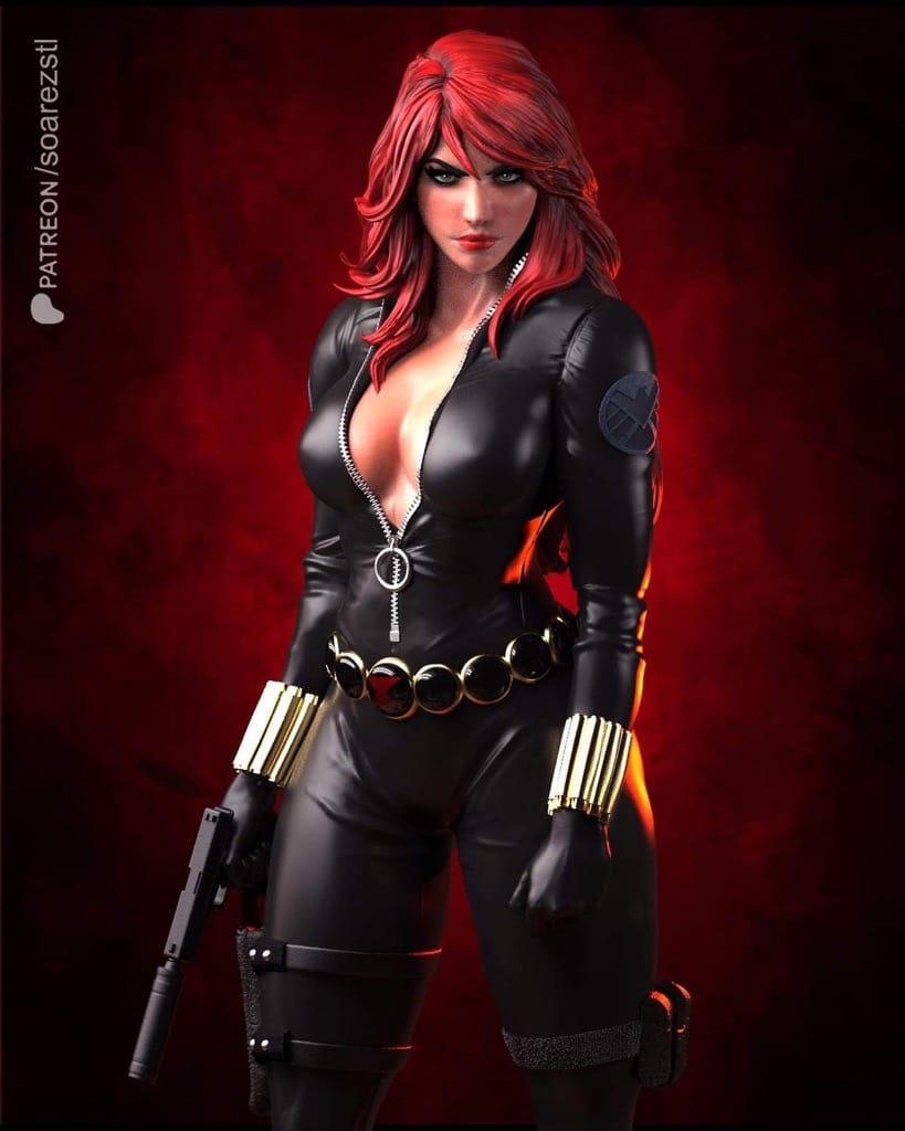 P站图纸印象馆 Soarez3D 漫威 黑寡妇 Soarez3D 漫威 黑寡妇