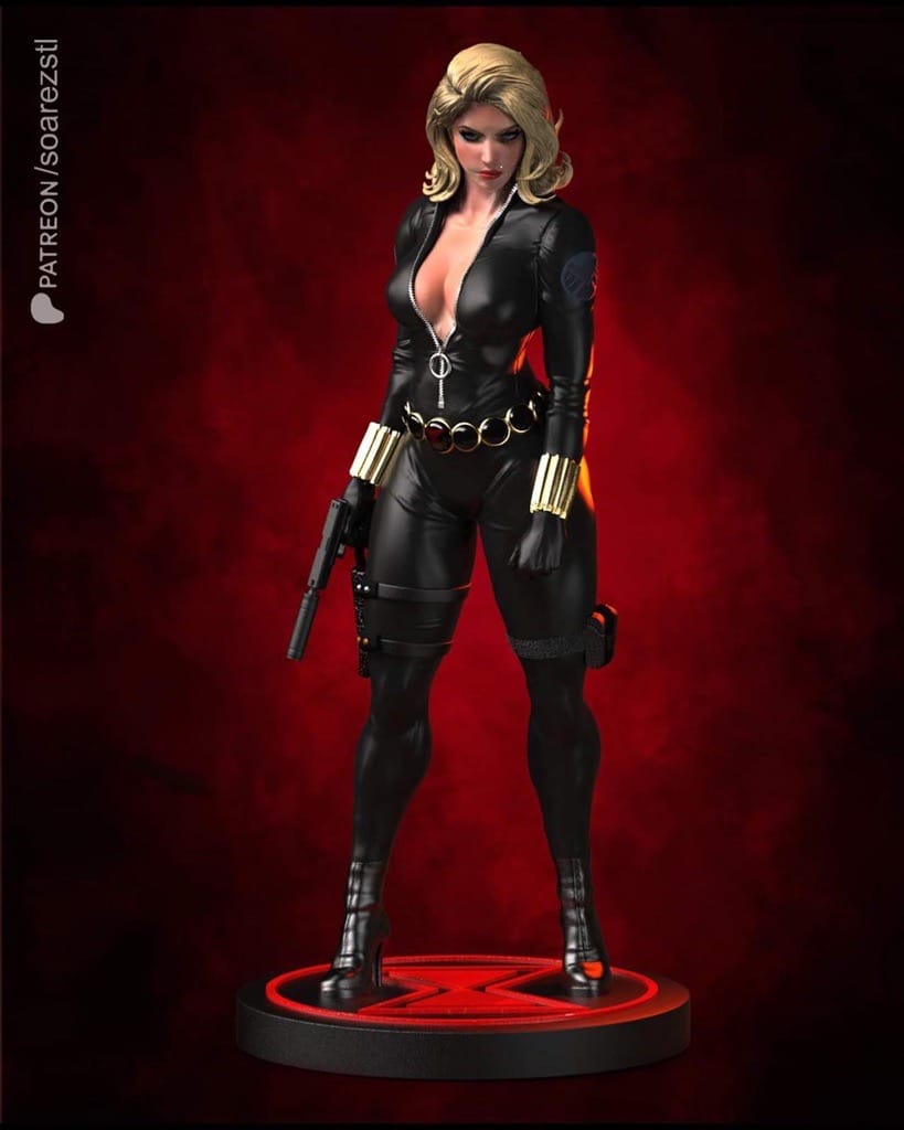 P站图纸印象馆 Soarez3D 漫威 黑寡妇 Soarez3D 漫威 黑寡妇