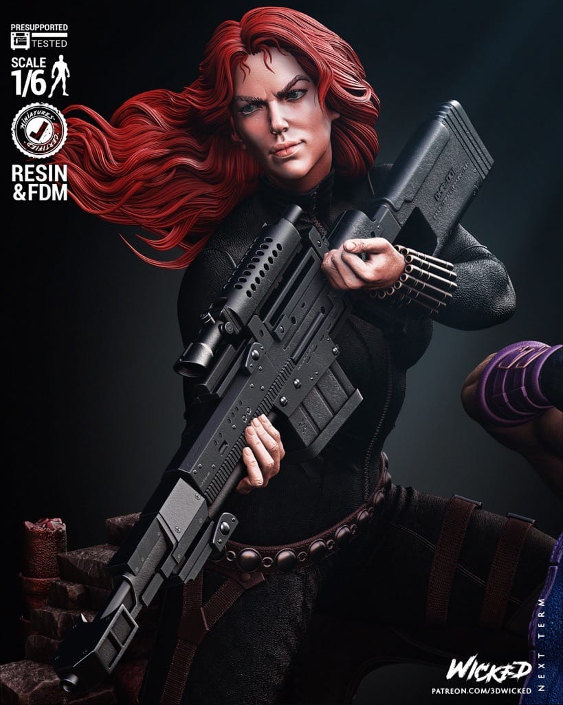 P站图纸印象馆 3DWicked 漫威 鹰眼和黑寡妇 3DWicked 漫威 鹰眼和黑寡妇