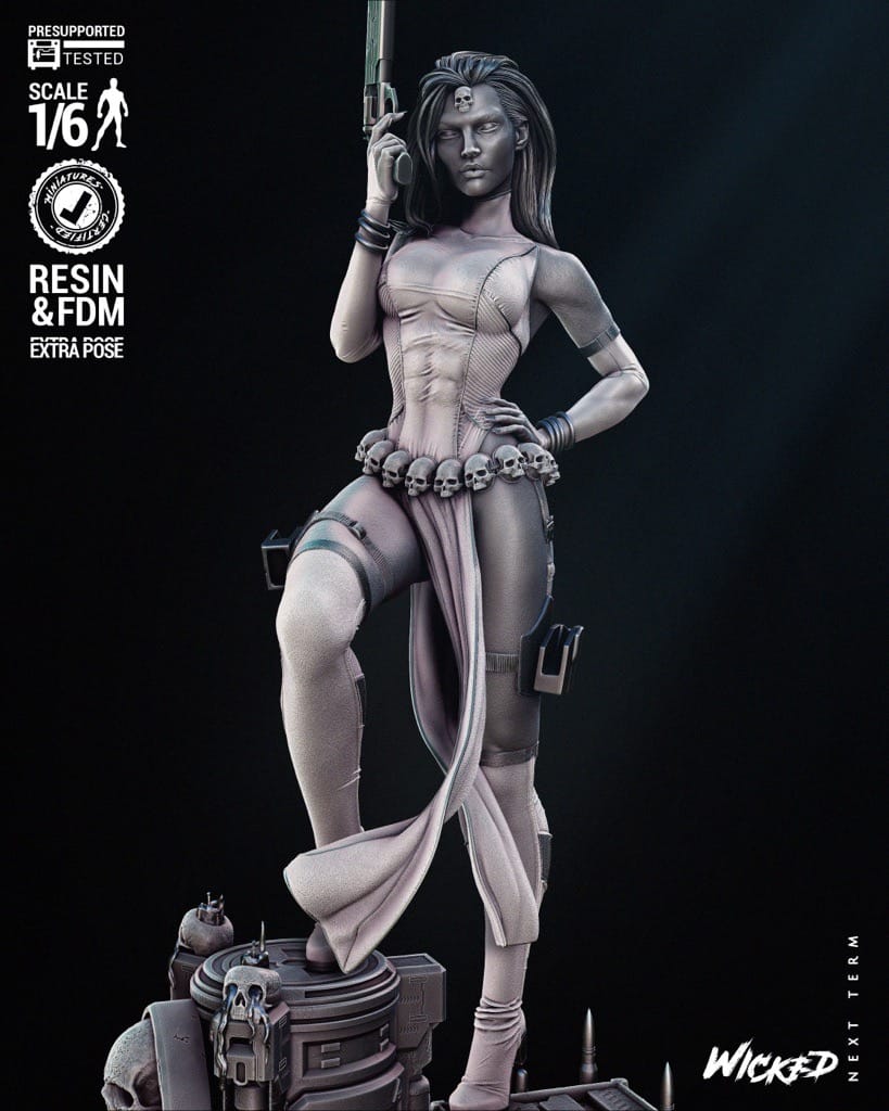 P站图纸印象馆 3DWicked 漫威 魔形女 3DWicked 漫威 魔形女