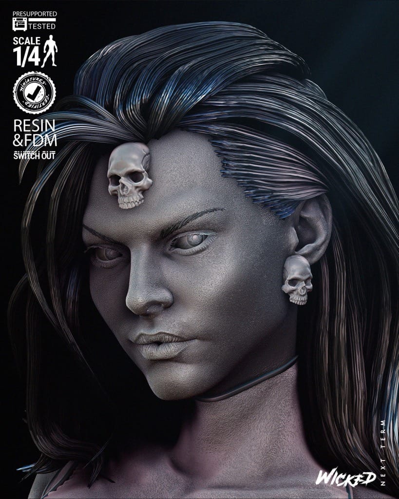 P站图纸印象馆 3DWicked 漫威 魔形女 3DWicked 漫威 魔形女