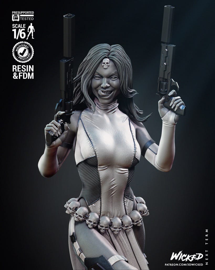 P站图纸印象馆 3DWicked 漫威 魔形女 3DWicked 漫威 魔形女