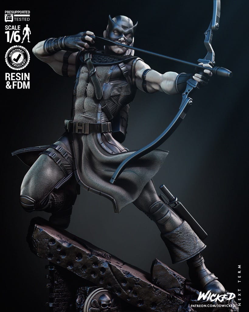 P站图纸印象馆 3DWicked 漫威 鹰眼 3DWicked 漫威 鹰眼