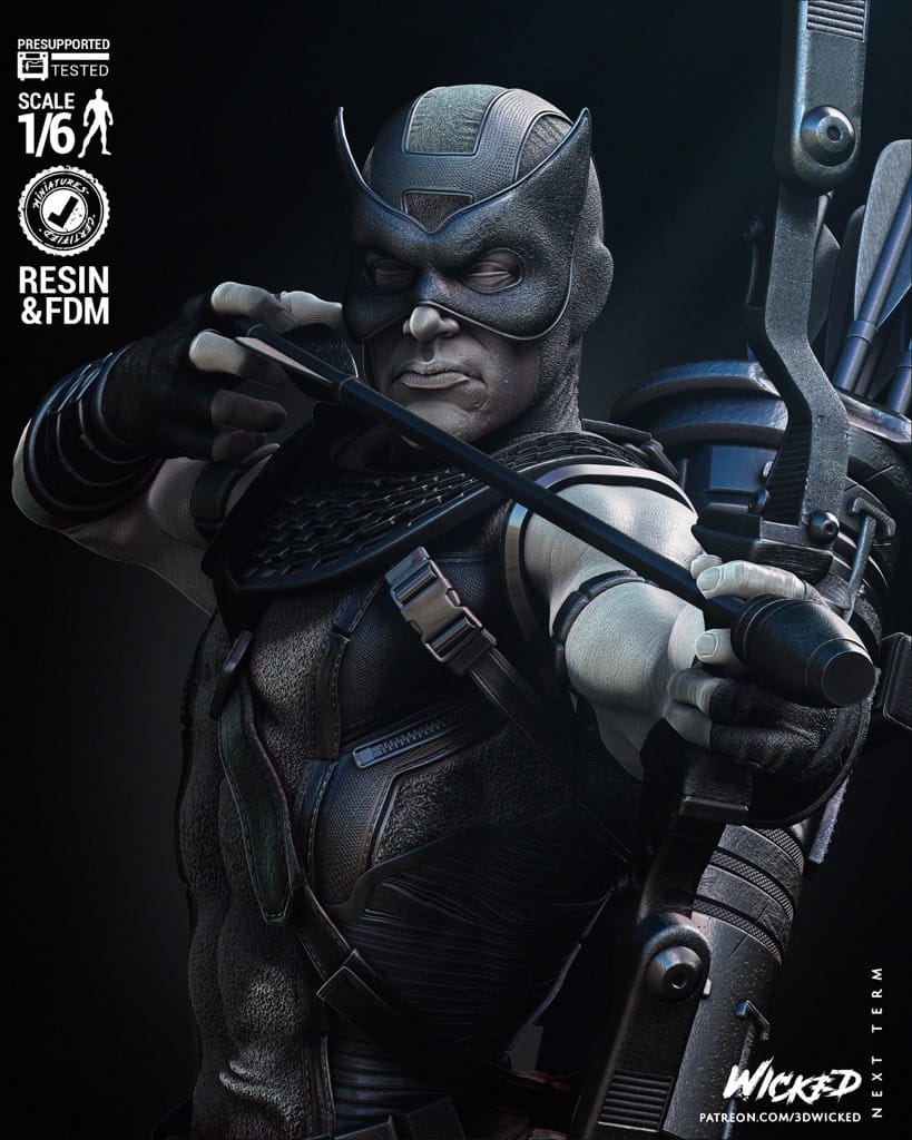 P站图纸印象馆 3DWicked 漫威 鹰眼 3DWicked 漫威 鹰眼