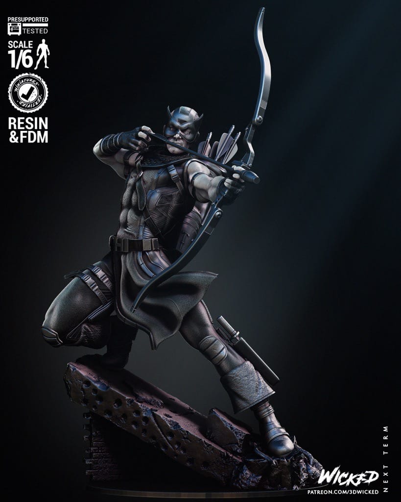 P站图纸印象馆 3DWicked 漫威 鹰眼 3DWicked 漫威 鹰眼