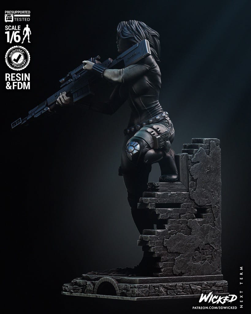 P站图纸印象馆 3DWicked 漫威 黑寡妇 3DWicked 漫威 黑寡妇