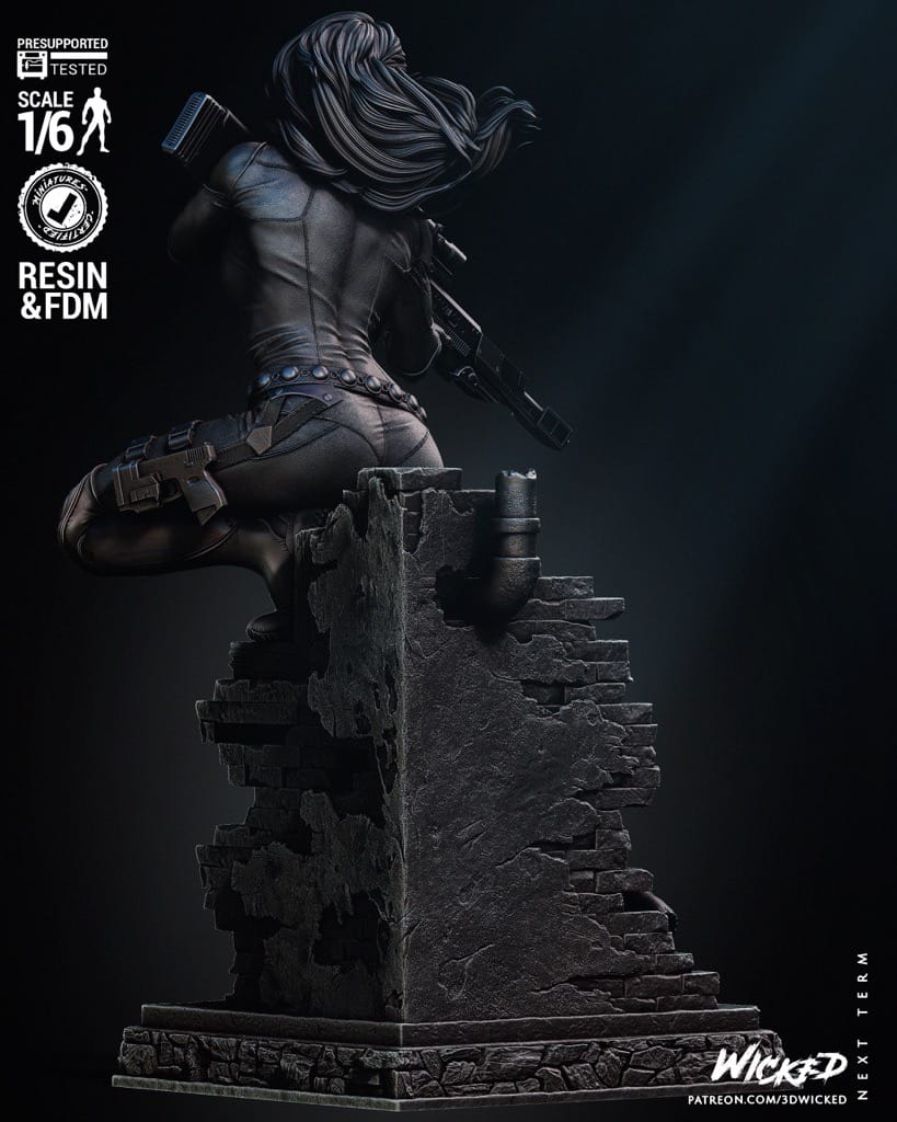 P站图纸印象馆 3DWicked 漫威 黑寡妇 3DWicked 漫威 黑寡妇