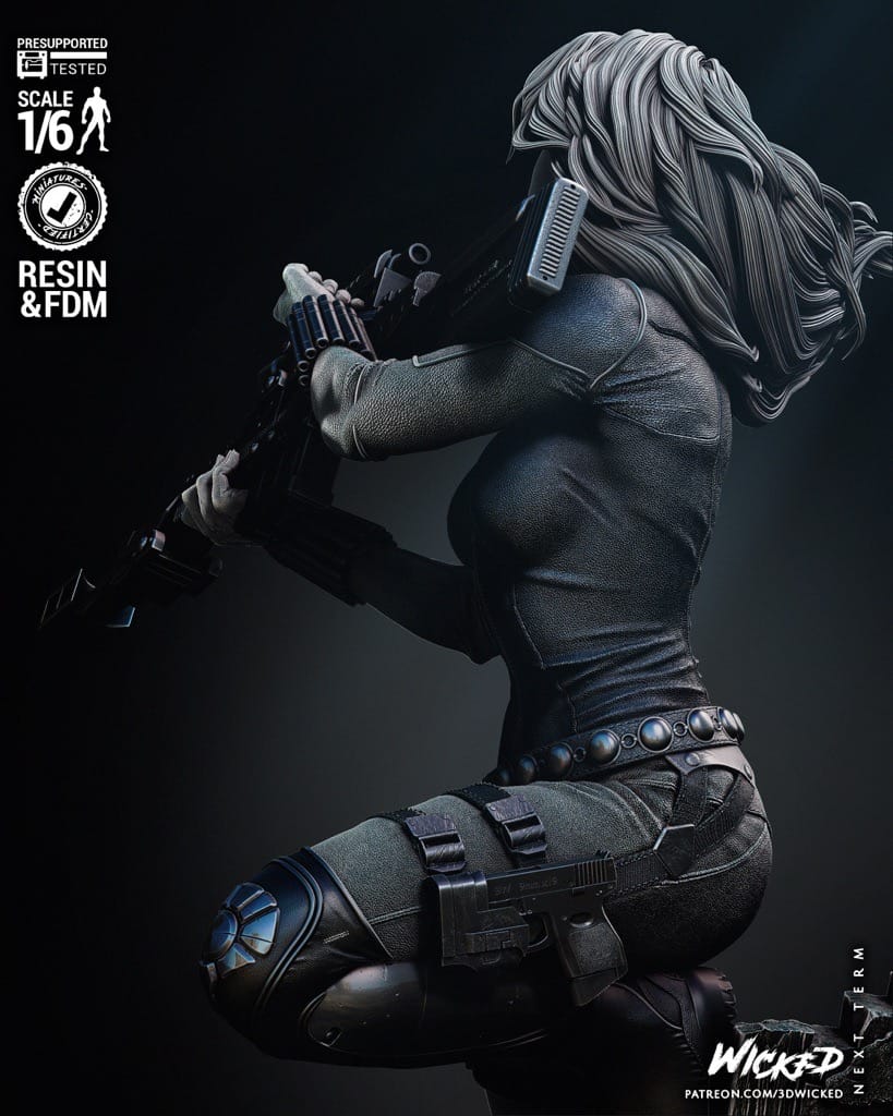 P站图纸印象馆 3DWicked 漫威 黑寡妇 3DWicked 漫威 黑寡妇
