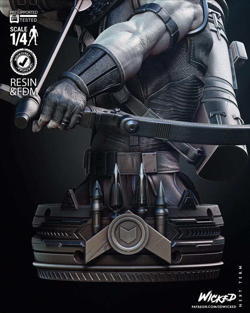 P站图纸印象馆 3DWicked 漫威 鹰眼 3DWicked 漫威 鹰眼