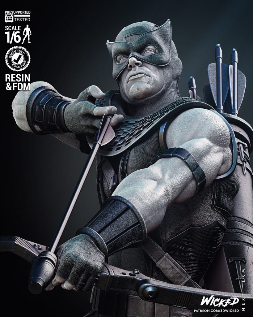 P站图纸印象馆 3DWicked 漫威 鹰眼 3DWicked 漫威 鹰眼