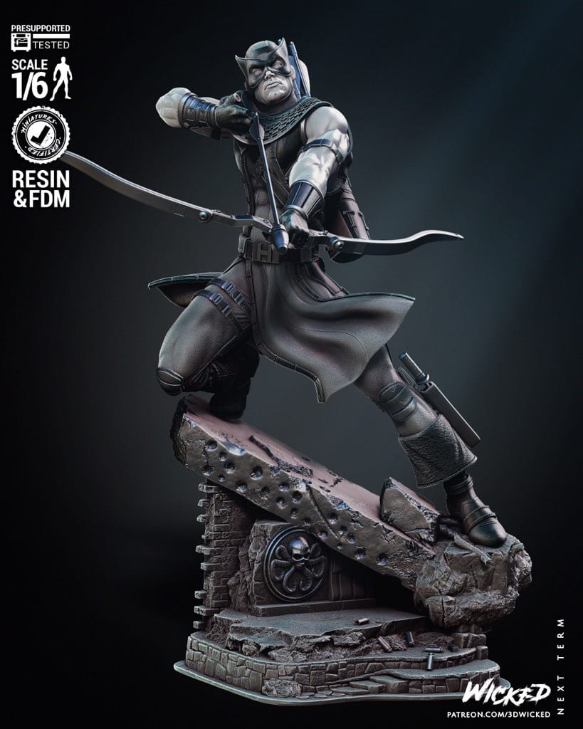 P站图纸印象馆 3DWicked 漫威 鹰眼 3DWicked 漫威 鹰眼