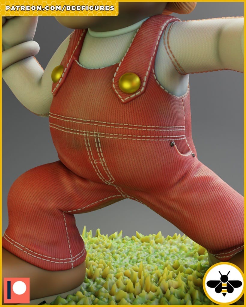 P站图纸印象馆 Bee Figures 火焰马里奥 Bee Figures 火焰马里奥