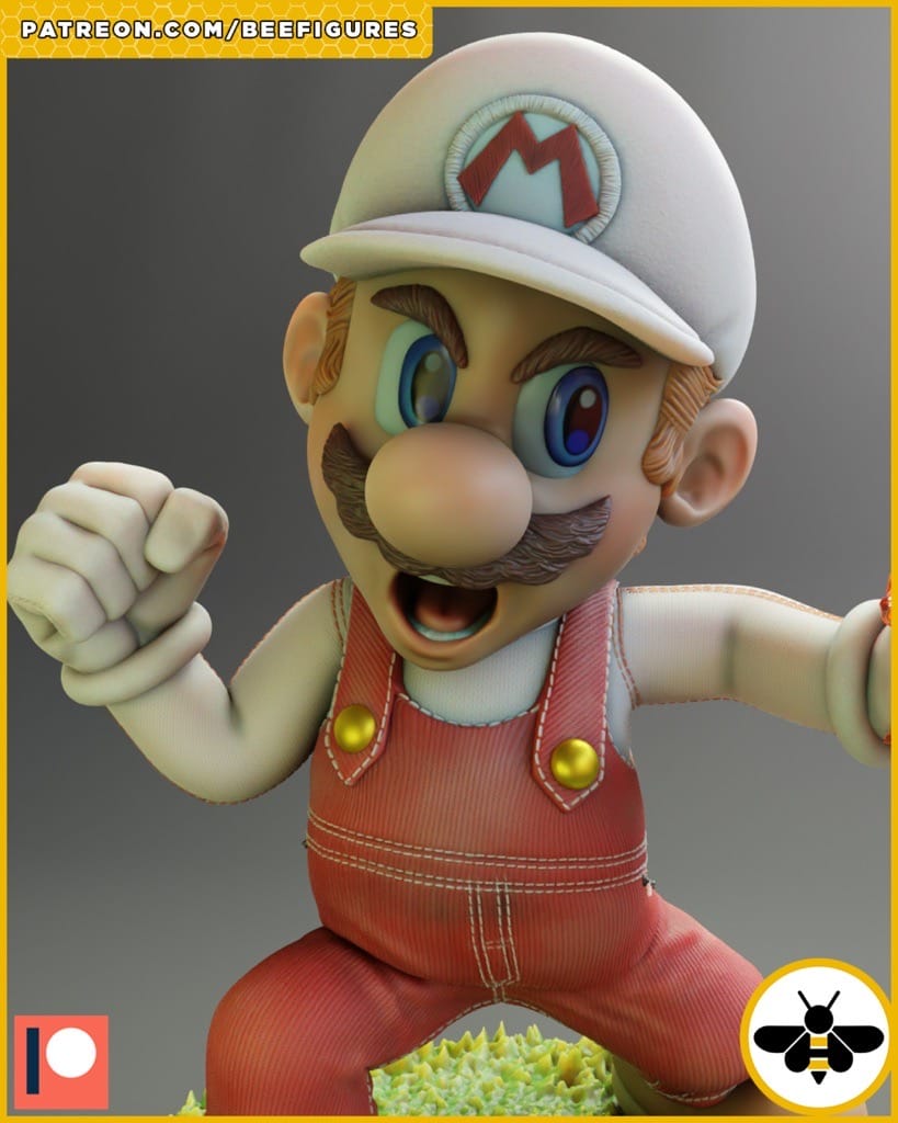 P站图纸印象馆 Bee Figures 火焰马里奥 Bee Figures 火焰马里奥