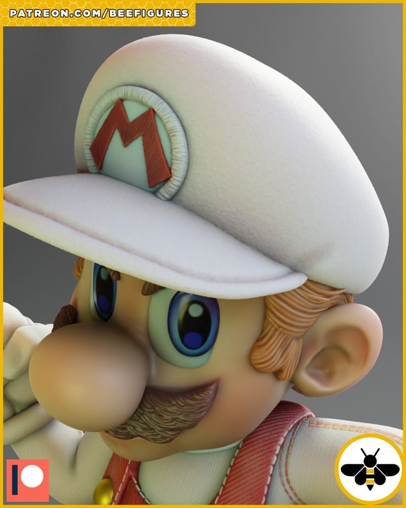 P站图纸印象馆 Bee Figures 火焰马里奥 Bee Figures 火焰马里奥