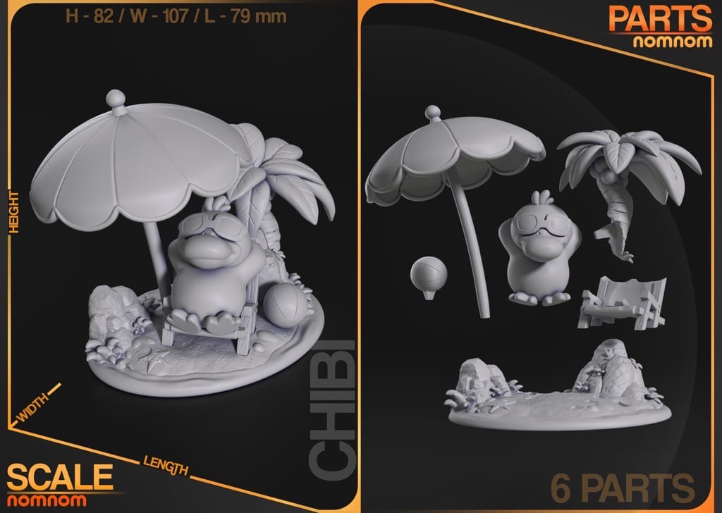 P站图纸印象馆 NomNom 精灵宝可梦 可达鸭 NomNom 精灵宝可梦 可达鸭