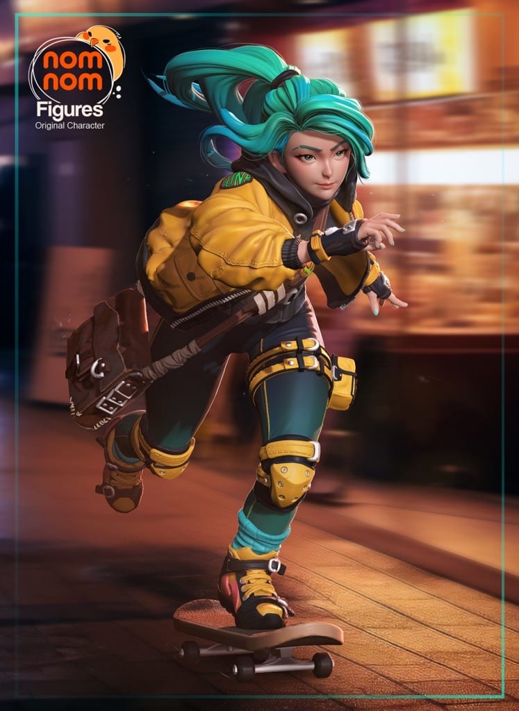 P站图纸印象馆 NomNom 滑板女孩 NomNom 滑板女孩