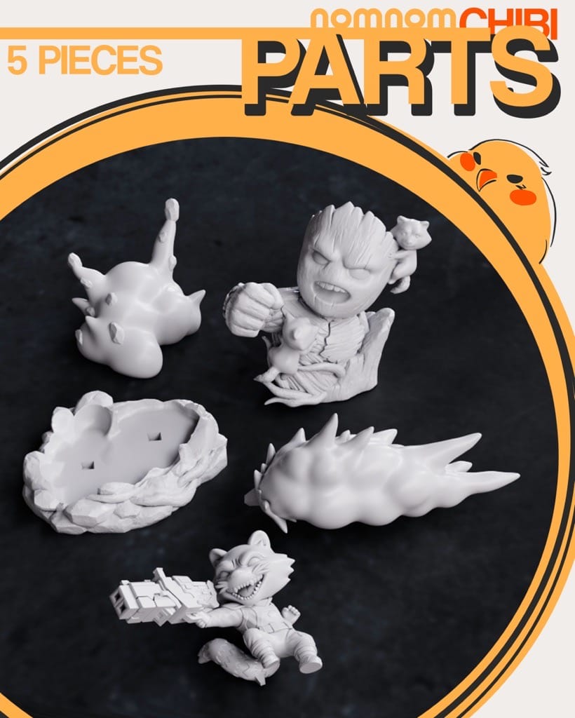 P站图纸印象馆 NomNom 银河护卫队 火箭 NomNom 银河护卫队 火箭