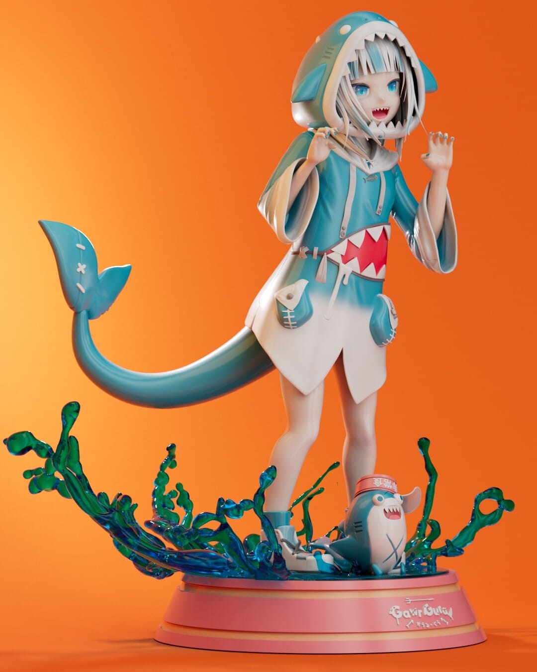 P站图纸印象馆 鲨鱼娘噶呜古拉 鲨鱼娘噶呜古拉