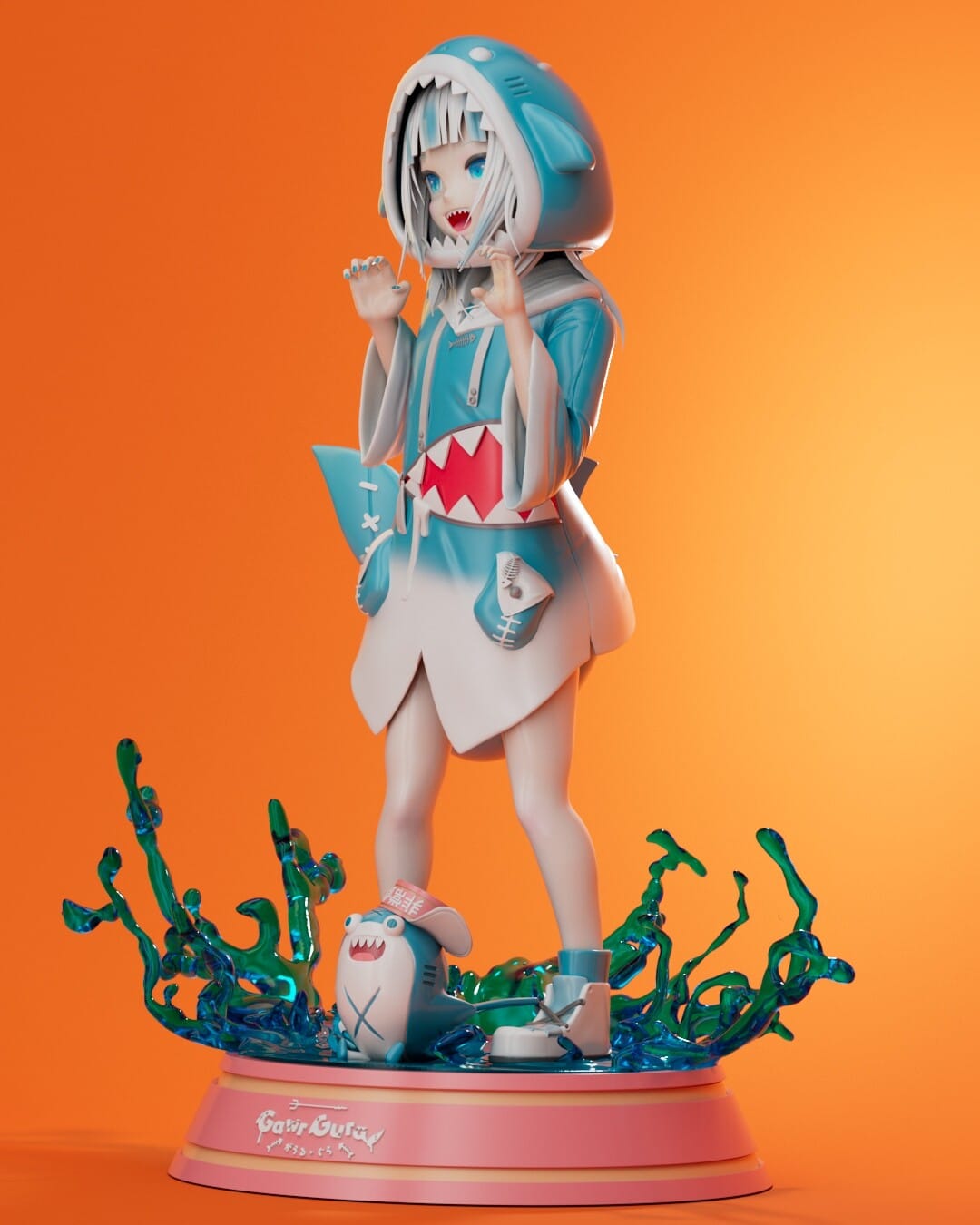 P站图纸印象馆 鲨鱼娘噶呜古拉 鲨鱼娘噶呜古拉