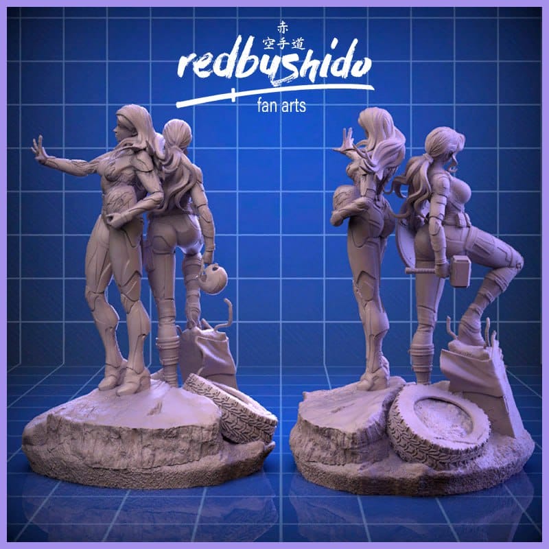 P站图纸印象馆 漫威 女版美国队长和女版钢铁侠 漫威 女版美国队长和女版钢铁侠