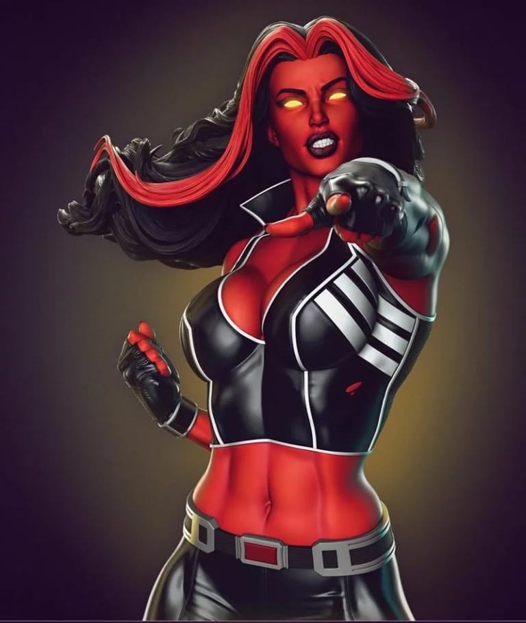 P站图纸印象馆 漫威 女红巨人 漫威 女红巨人