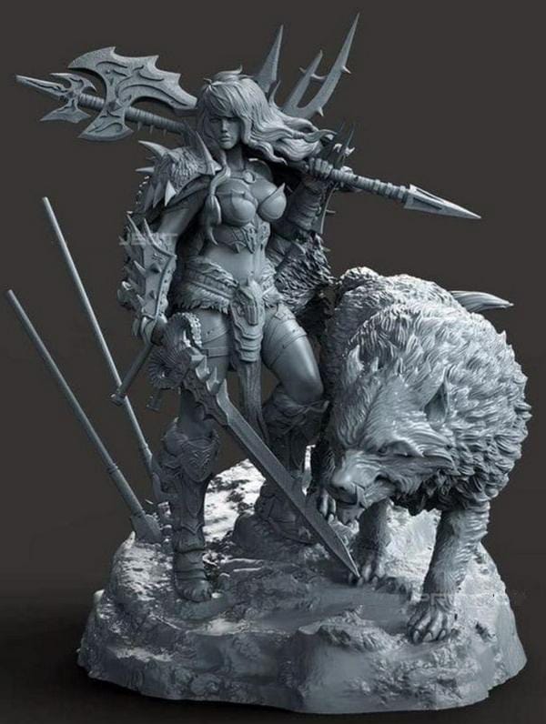 P站图纸印象馆 野蛮人女孩和狼 野蛮人女孩和狼