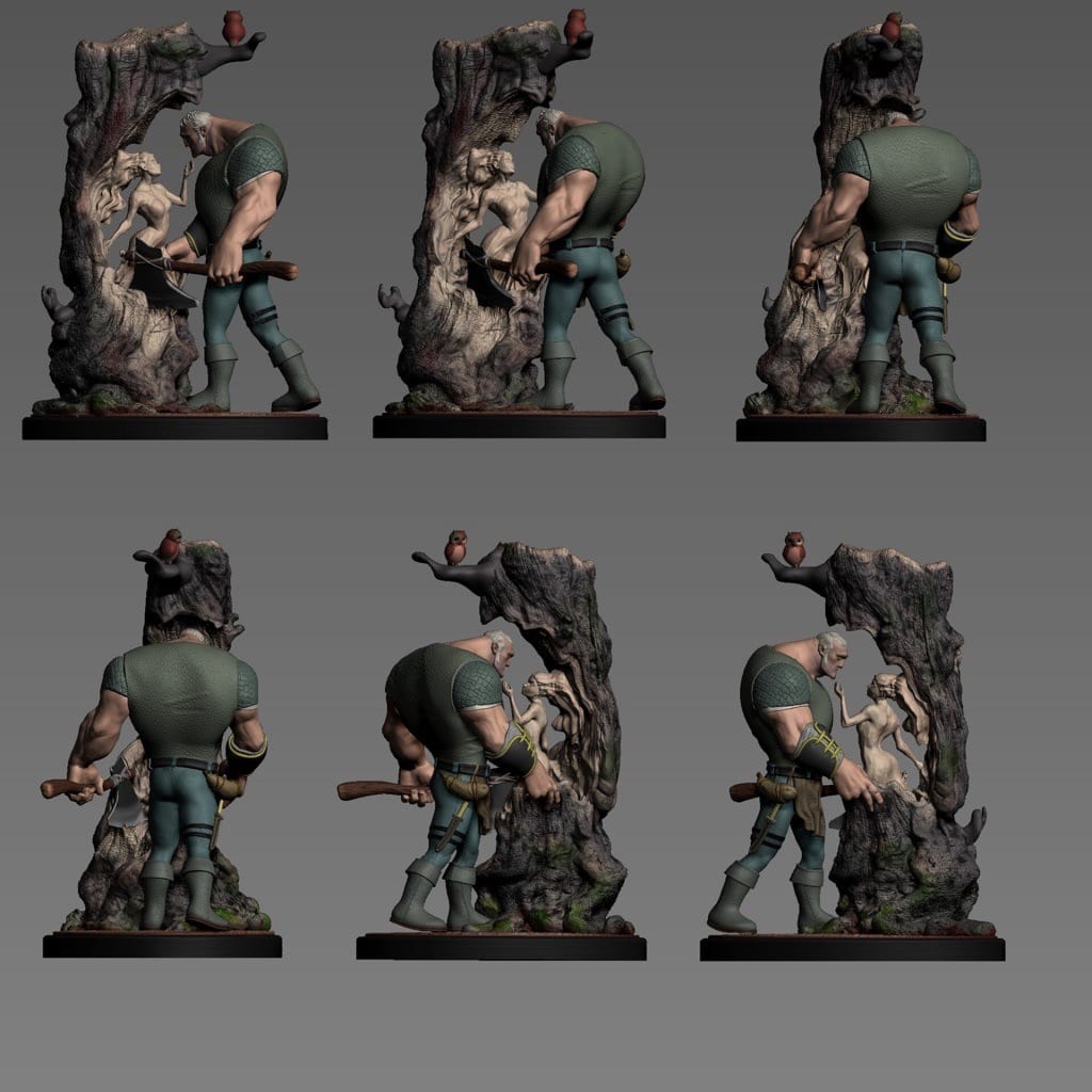 P站图纸印象馆 伐木工与精灵 伐木工与精灵