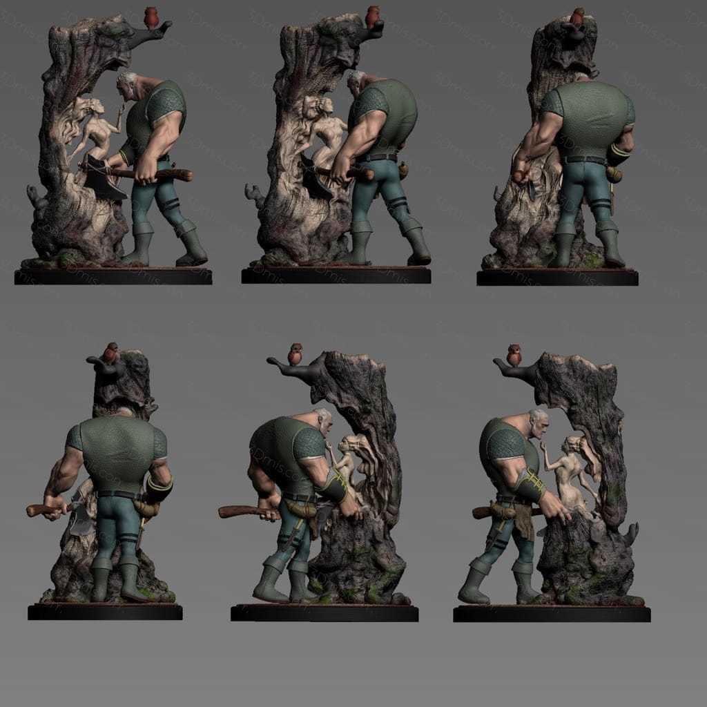 P站图纸印象馆 伐木工与精灵 伐木工与精灵