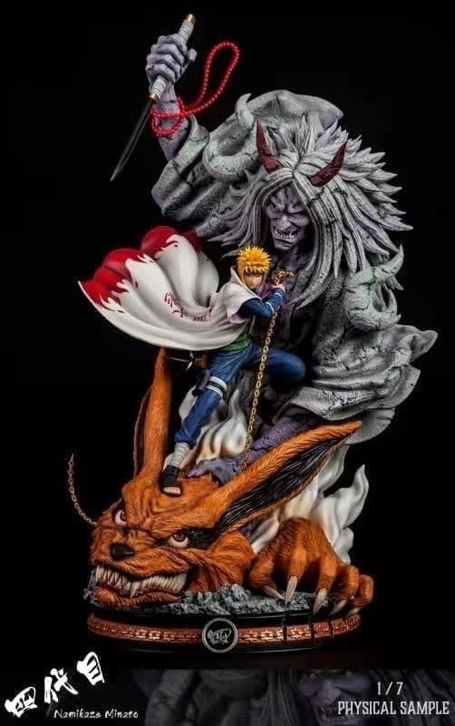 P站图纸印象馆 火影忍者 波风水门和九喇嘛 火影忍者 波风水门和九喇嘛