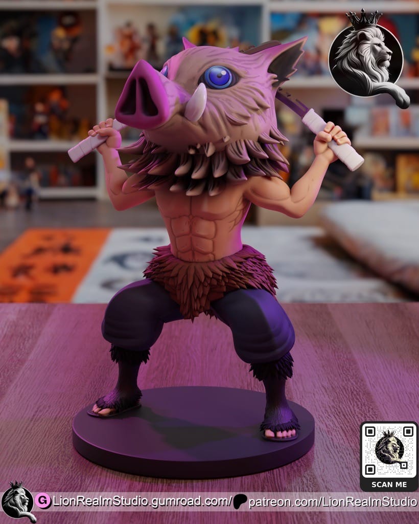 P站图纸印象馆 LionRealm 鬼灭之刃 嘴平伊之助 LionRealm 鬼灭之刃 嘴平伊之助